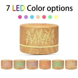 Ultraschall-Luftbefeuchter – Diffusor für ätherische Öle – bunte LED – mit Fernbedienung – 700 ml