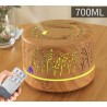 Ultraschall-Luftbefeuchter – Diffusor für ätherische Öle – bunte LED – mit Fernbedienung – 700 ml