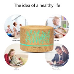 Ultraschall-Luftbefeuchter – Diffusor für ätherische Öle – bunte LED – mit Fernbedienung – 700 ml