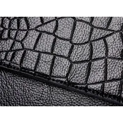 Vintage small clutch - shoulder bag - crocodile skin pattern - with zipperHandbags