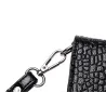 Vintage small clutch - shoulder bag - crocodile skin pattern - with zipperHandbags