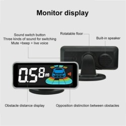 Auto-Parksensor - Radar - Rückwärts-Autoparken - LCD-Monitoranzeige - LED