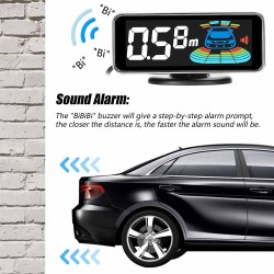 Auto-Parksensor - Radar - Rückwärts-Autoparken - LCD-Monitoranzeige - LED