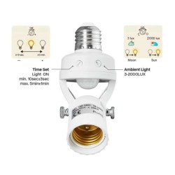 E27 / E26 base - bulb holder - with PIR motion sensor - light control - rotatableLighting fittings