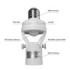 E27 / E26 Sockel - Lampenfassung - mit PIR-Bewegungssensor - Lichtsteuerung - drehbar