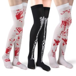 Halloween Kniestrümpfe - Overknee - Blut - Spinnennetz - Kreuz - Knochen