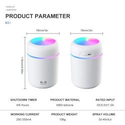Mini air humidifier - essential oil diffuser - LED - USBHumidifiers