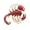 Emaillebrosche - Skorpion mit Perle