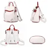 Multifunctional leather backpack - shoulder bag - anti-theft zippers - large capacity - kangaroo logoBackpacks