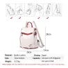 Multifunctional leather backpack - shoulder bag - anti-theft zippers - large capacity - kangaroo logoBackpacks