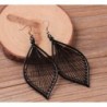 Long black leaf earringsEarrings