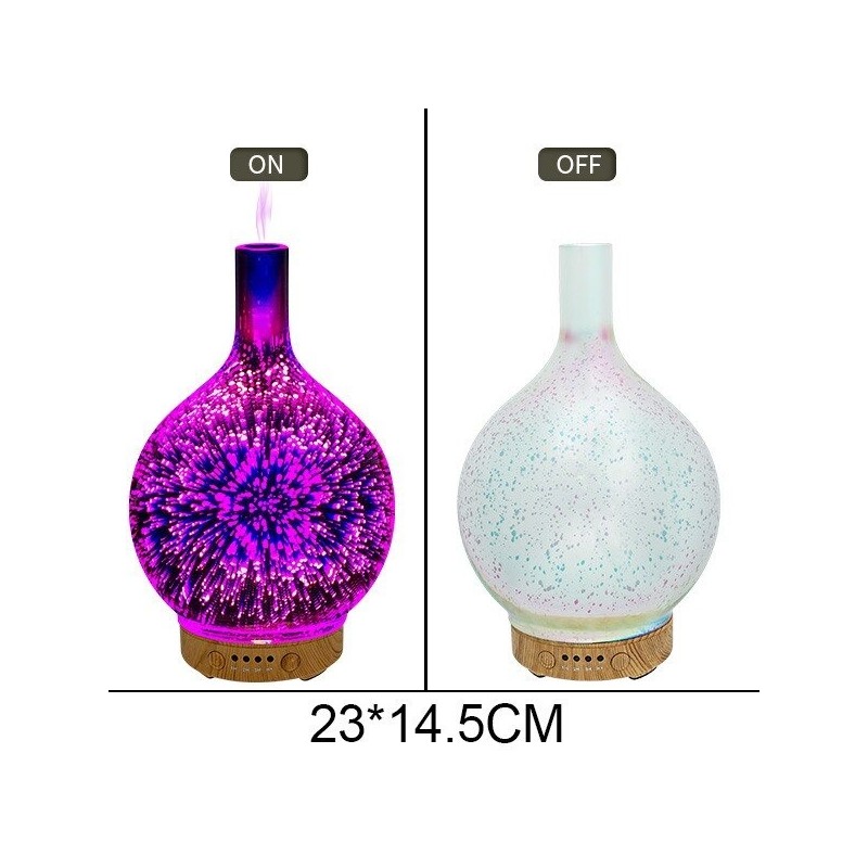 Ultrasonic air humidifier - essential oils diffuser - LED - 3D fireworksHumidifiers
