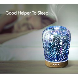 Ultrasonic air humidifier - essential oils diffuser - LED - 3D fireworksHumidifiers