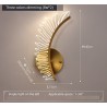 Moderne LED-Wandleuchte - Design mit goldenen Flügeln - für den Innenbereich