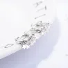 Silver / gold plated round earrings - with starsEarrings