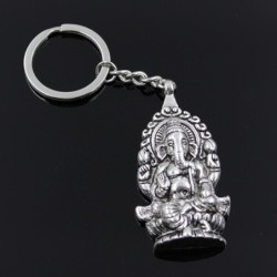 Vintage Ganesha Buddha elephant keychainKeyrings