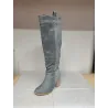 Kniehohe Wildlederstiefel - dicker Absatz