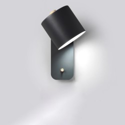 LED-Wandleuchte - moderner nordischer Stil - drehbarer Kopf - mit Schalter