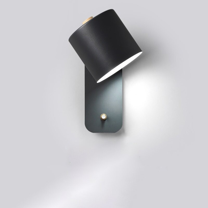 LED-Wandleuchte - moderner nordischer Stil - drehbarer Kopf - mit Schalter