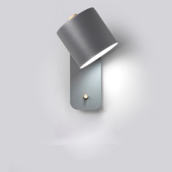 LED-Wandleuchte - moderner nordischer Stil - drehbarer Kopf - mit Schalter
