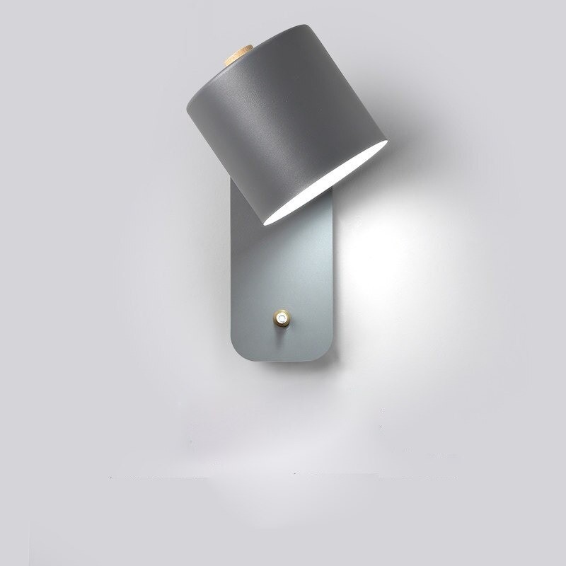 LED-Wandleuchte - moderner nordischer Stil - drehbarer Kopf - mit Schalter