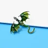 Crystal enamel dragon broochBrooches