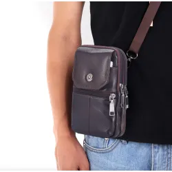 Multifunctional shoulder bag - leather waist bagBags