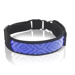 Cats / dogs collar - LED - Bluetooth - digital interactive scrolling lightCollar & Leads