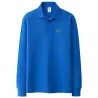 Stylisches Polo-T-Shirt - Langarm - Sticklogo - Baumwolle