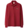 Stylisches Polo-T-Shirt - Langarm - Sticklogo - Baumwolle