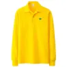Stylisches Polo-T-Shirt - Langarm - Sticklogo - Baumwolle