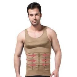 Schlankheits-T-Shirt für Herren - ärmellos - Body Shaper
