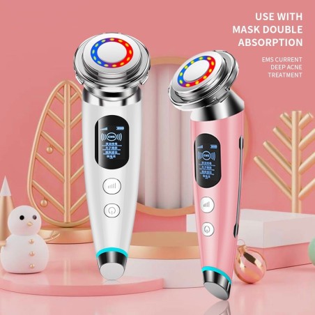 Electric face massager - skin rejuvenation - lifting - wrinkle removal - mesotherapy - electroporation - LEDSkin