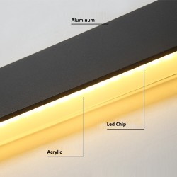 Moderne LED-Wandleuchte aus Aluminium