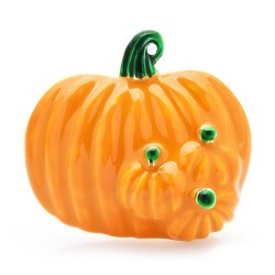 Halloween-Kürbisse - Emaille-Brosche