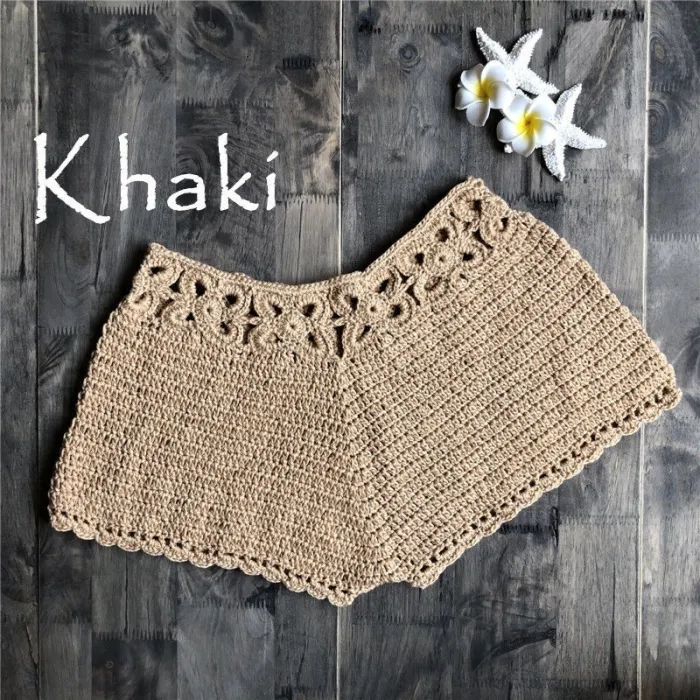 Sexy gehäkelte Mini-Shorts