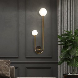 Moderne Wandleuchte - Doppelglaskugel - Goldeisen - LED G9 - AC90-260V