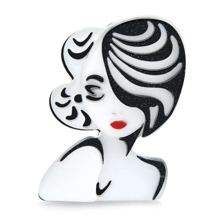 Monroe-Brosche aus Acryl