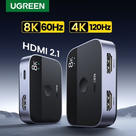 UGREEN - HDMI 2.1 Splitter Switch - 2 in 1 Umschalter - 4K - 8K