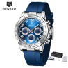 BENYAR - stainless steel watch - Quartz - chronograph - 30M waterproof - rubber strapWatches
