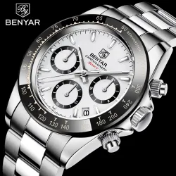BENYAR - Sportuhr aus Edelstahl - Chronograph - Quarz - wasserdicht