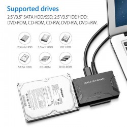 SATA zu USB IDE Adapter - USB 3 - SATA 3 Kabel für 2,5/3,5 Festplattenlaufwerk - Adapterkabel