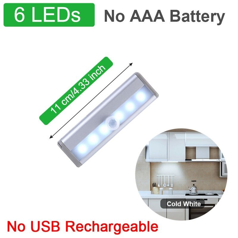 LED-Schrankleuchte – mit Bewegungssensor – intelligente USB-Lampe – kabelloses Nachtlicht – Magnetstreifen