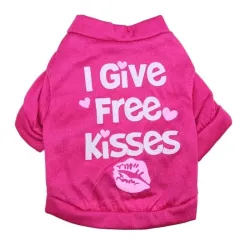 "I give free kisses" - T-Shirt für Hunde / Katzen