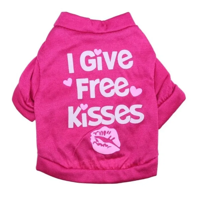 "I give free kisses" - T-Shirt für Hunde / Katzen