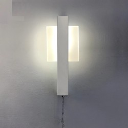 Moderne LED-Wandleuchte - mit Schalter - rund - quadratisch - 6W