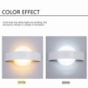 Moderne LED-Wandleuchte - quadratisch / rund - 4W
