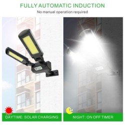 Solarstraßenlaterne – Doppelkopflampe – PIR-Bewegungssensor – wasserdicht – 200 COB – 3000 mAh