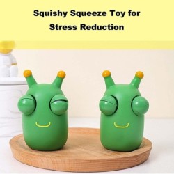 Popping eye - green worm - squeeze toy - stress relief toyToys