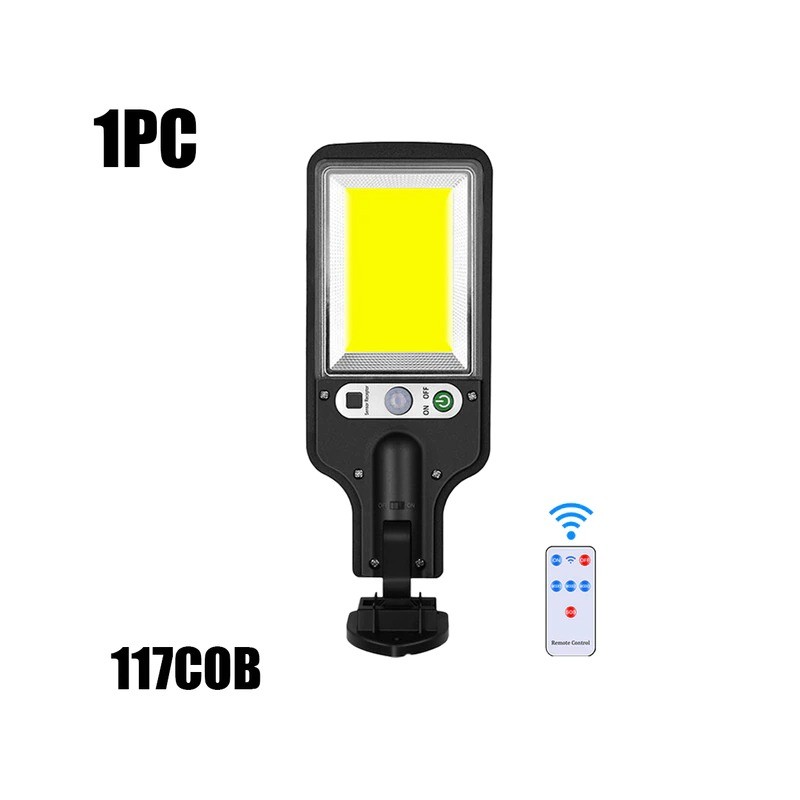 Solarstraßenlaterne - Bewegungssensor - Fernbedienung - IP65 wasserdicht - LED - COB